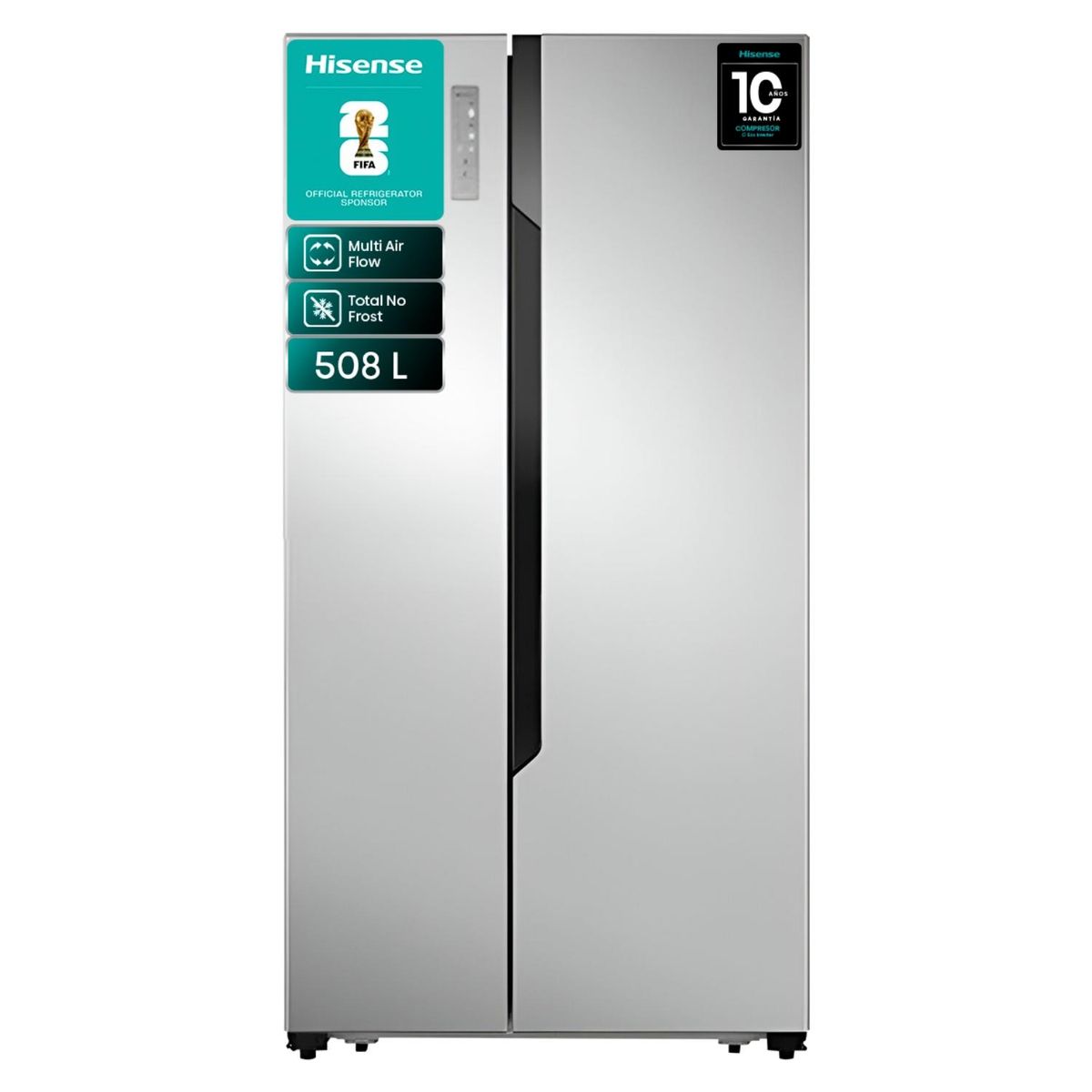 Refrigerador Side by Side Hisense RC67WS2 508L Inox No Frost