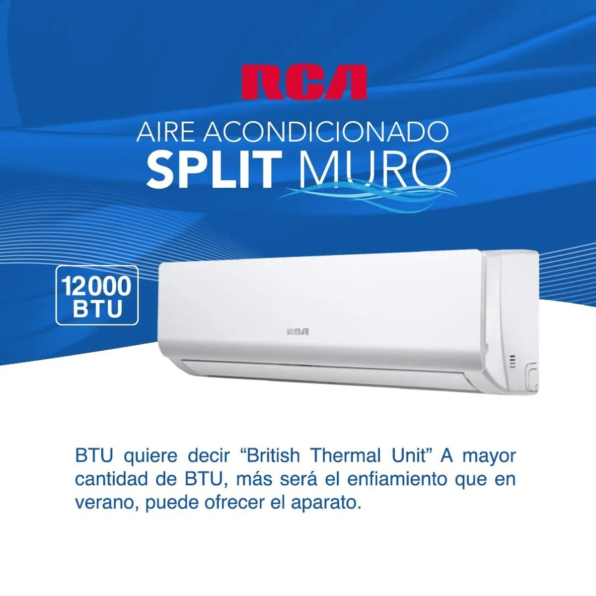 Aire Acondicionado Split RCA RCA-12SP 12.000 BTU Frío Calor