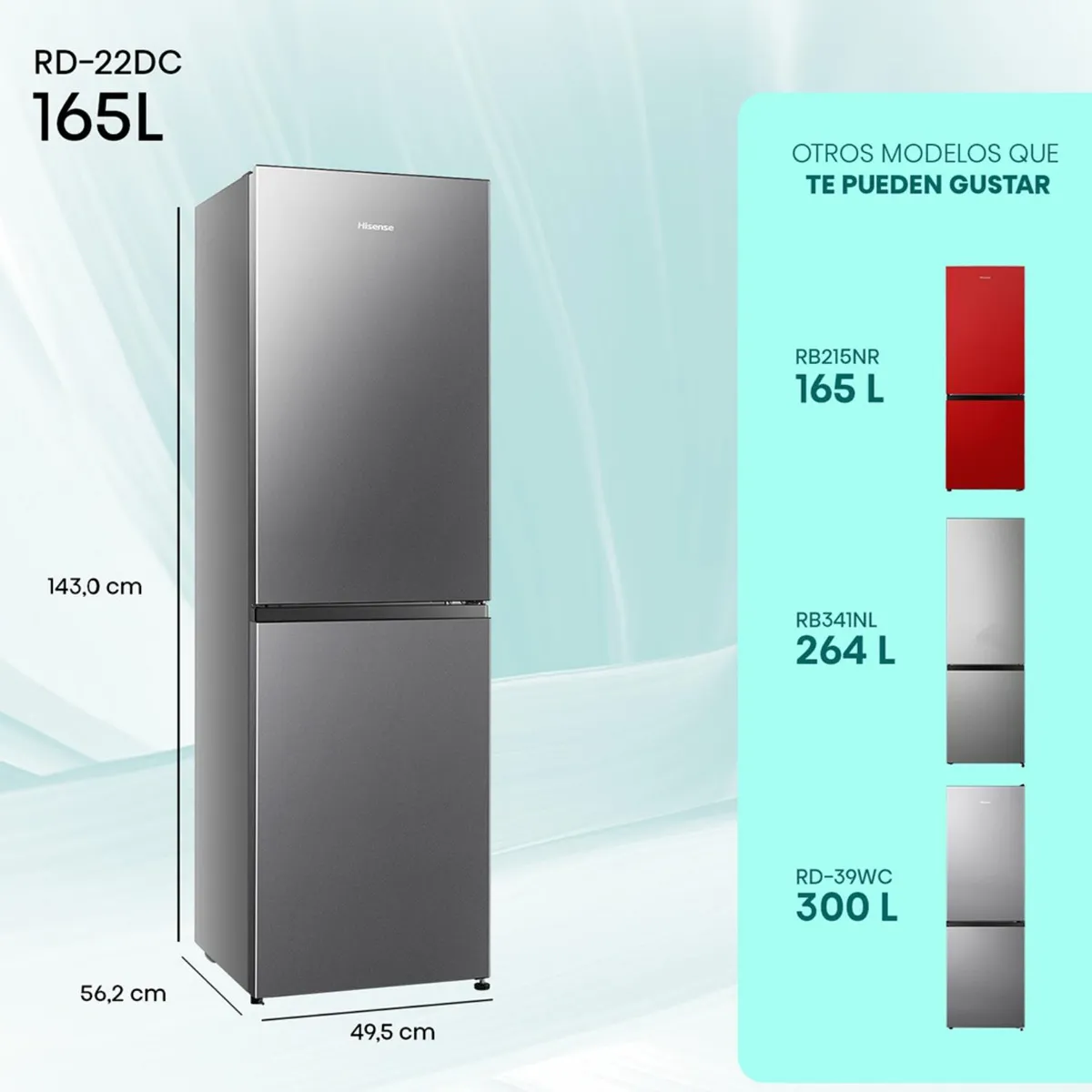 Refrigerador Top Freezer Hisense RD22DC 205L Inox Frío