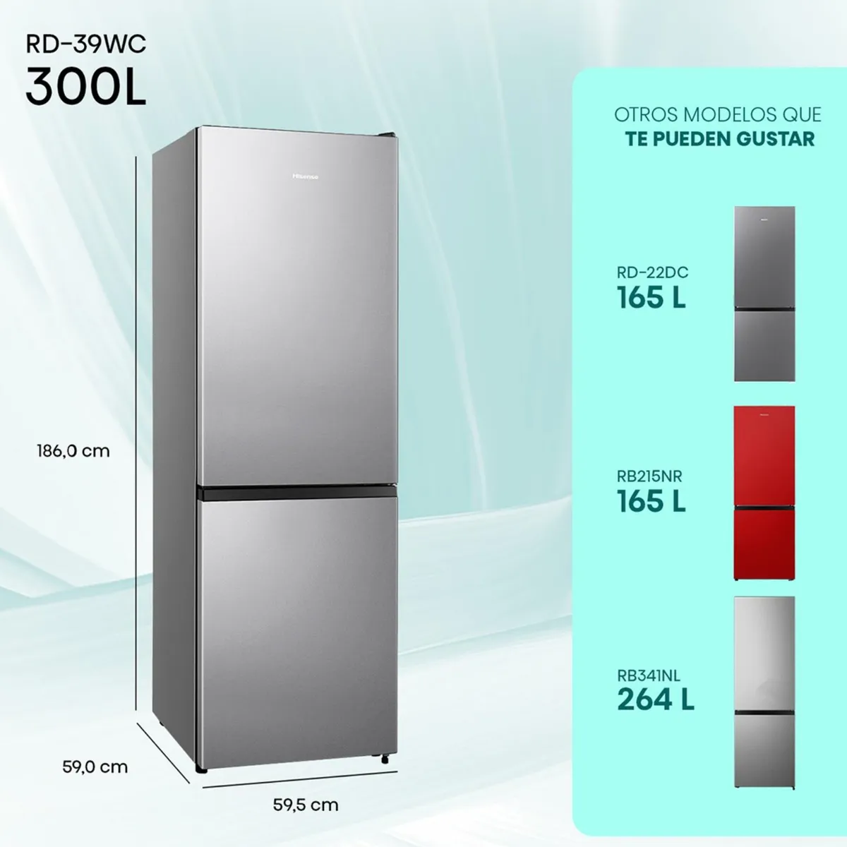 Refrigerador Top Freezer Hisense RD-39WC 340 L Blanco Frío