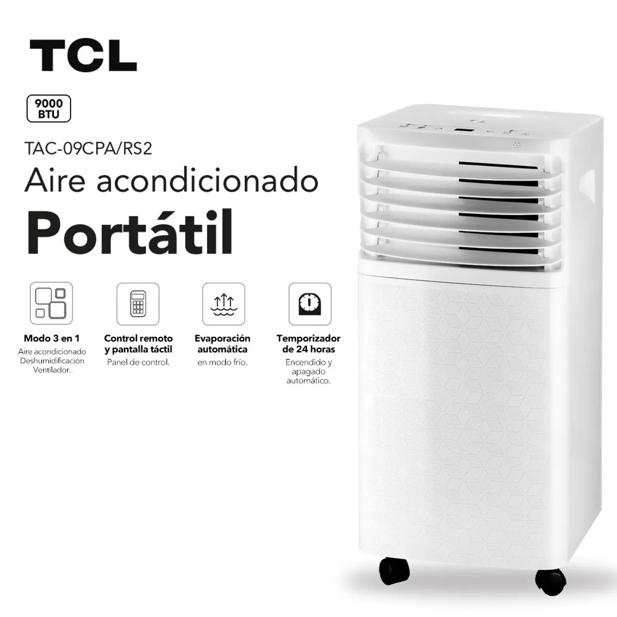 Aire Acondicionado TCL TAC-09CPA-RS2 9000 BTU Portátil