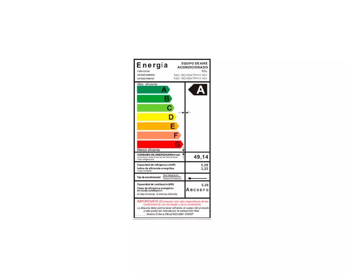 Aire Acondicionado Inverter TCL TAC-18CHSA 18.000 BTU Wi-Fi