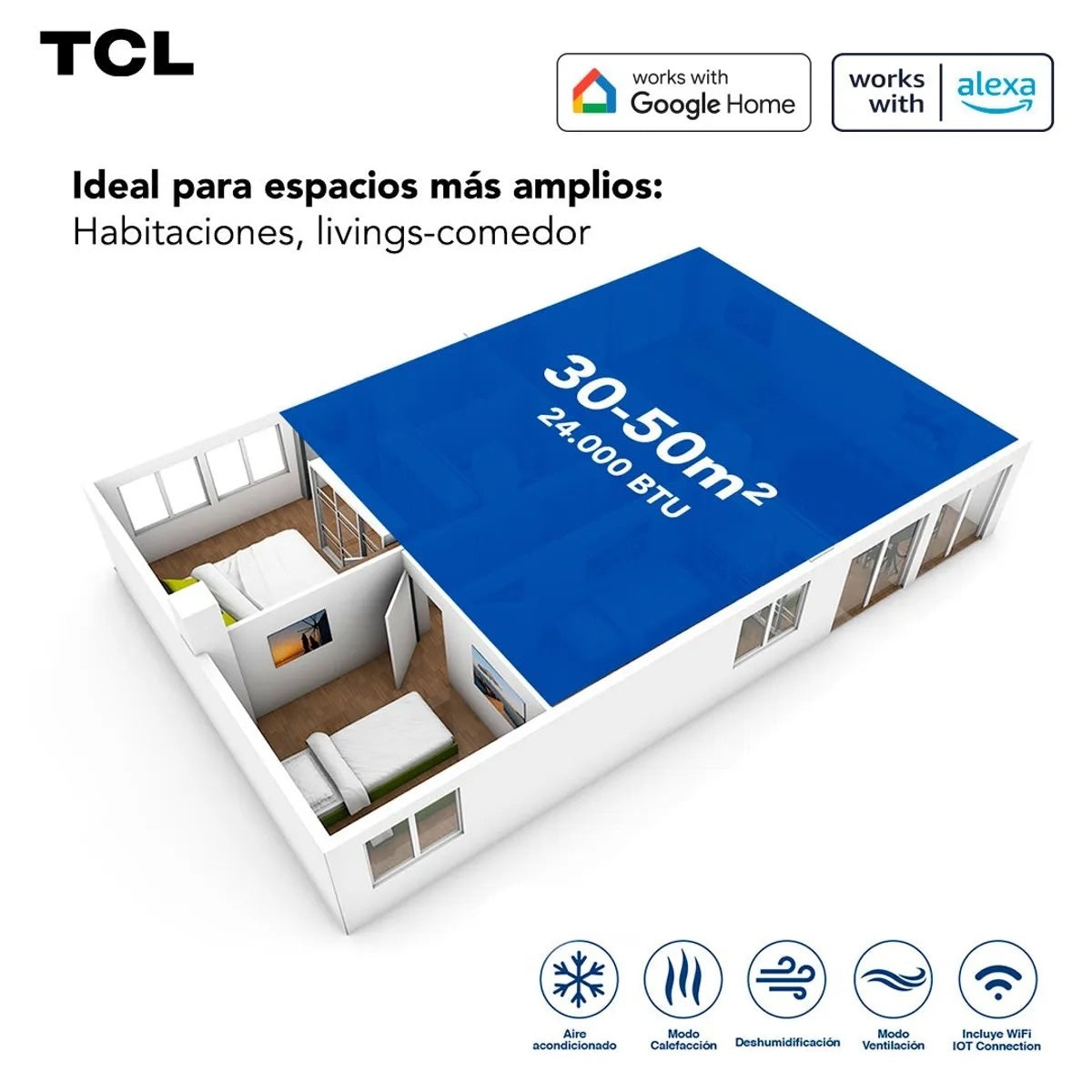 Aire Acondicionado Inverter TCL TAC-24CHSA 24.000 BTU Wi-Fi
