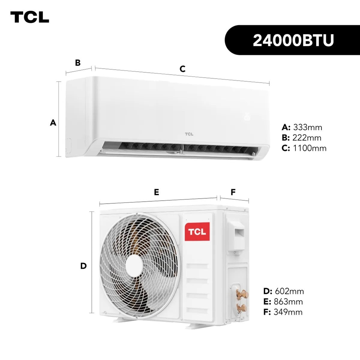 Aire Acondicionado Inverter TCL TAC-24CHSA 24.000 BTU Wi-Fi