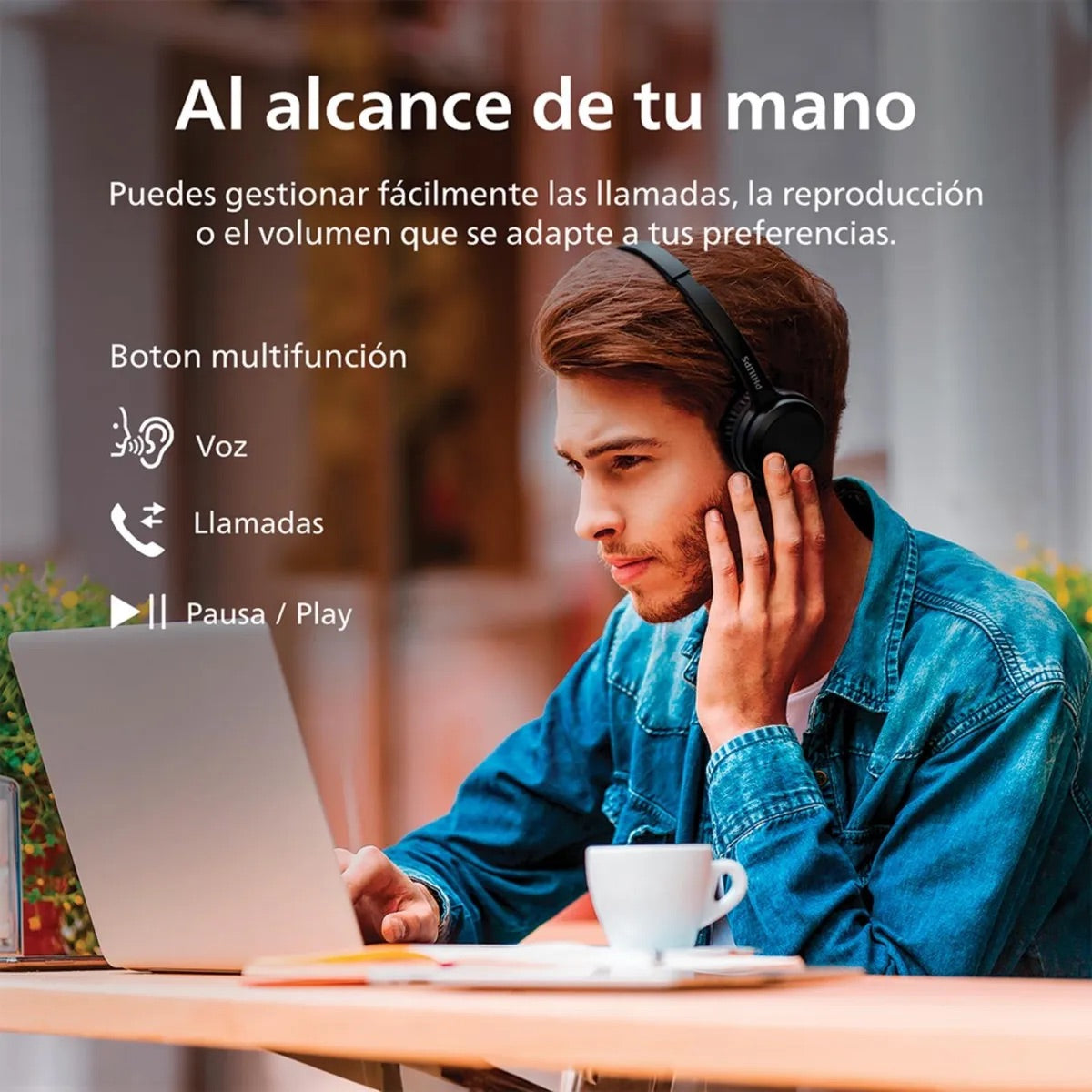 Audífonos Philips TAH1108BK-00 Bluetooth 5.2