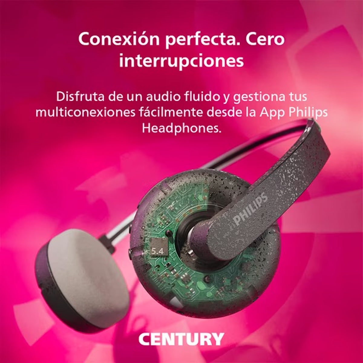 Audífonos Philips TAH2000 Negro Bluetooth 5.4 26 Horas TAH2000BK