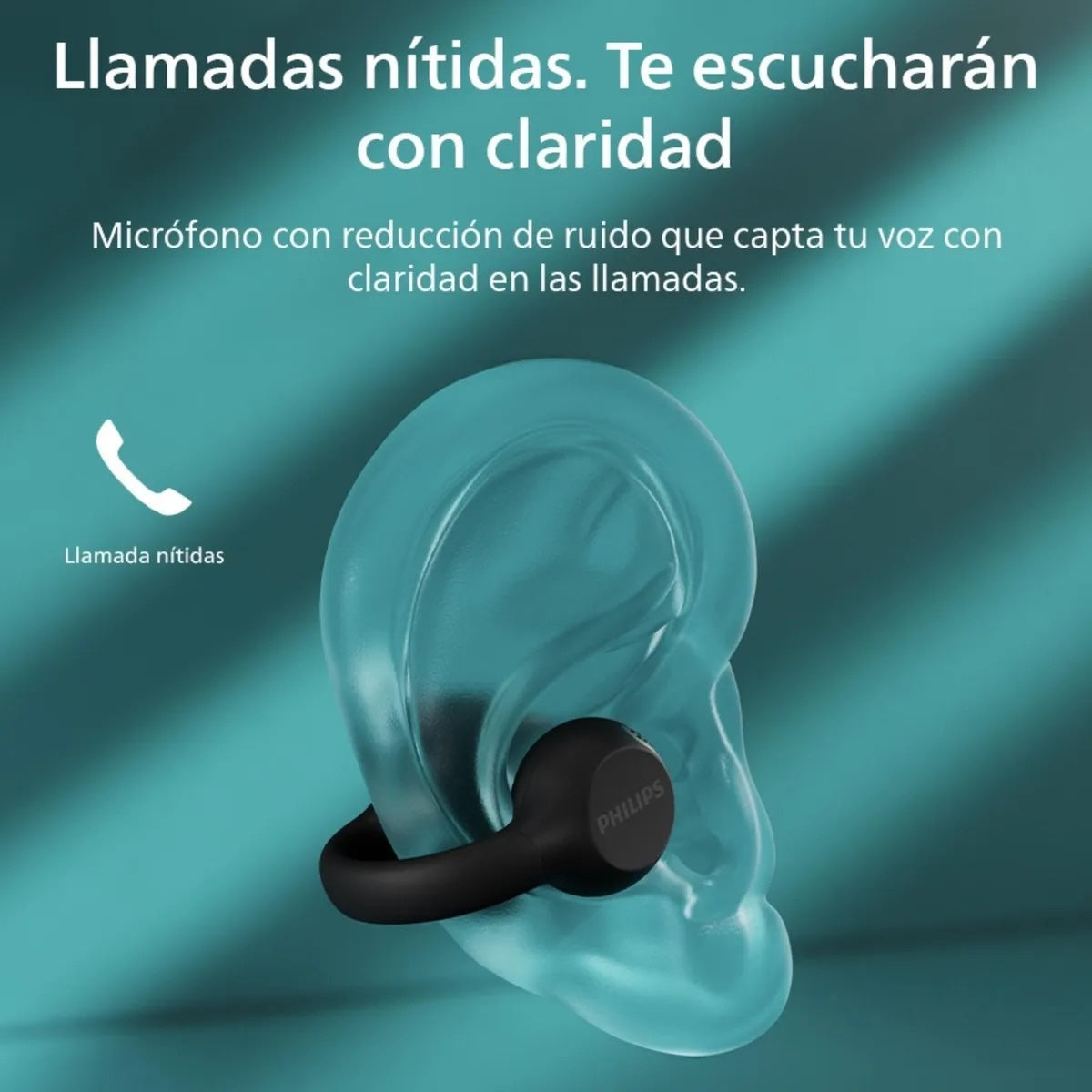 Audífonos Philips TAQ2000BK Open-Ear True Wireless Negro