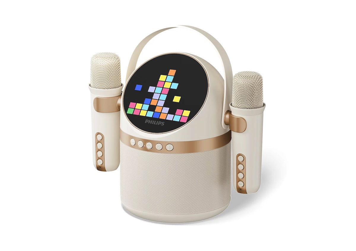 Parlante Bluetooth Philips TAS2509WT Karaoke Blanco con 2 Micrófonos