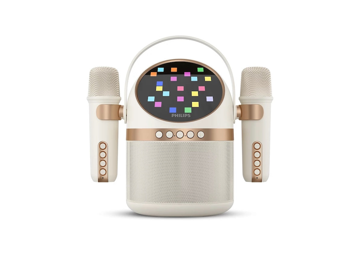 Parlante Bluetooth Philips TAS2509WT Karaoke Blanco con 2 Micrófonos