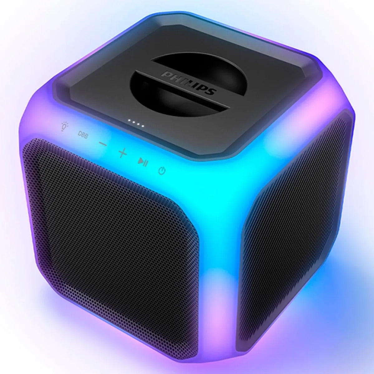 Parlante Philips TAX7207-10 Bluetooth 80W con Luces 360°