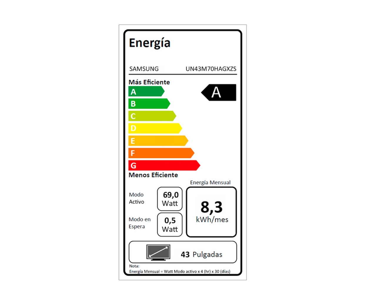 Samsung UN43M70HAGXZS Mini LED M70H 43" 4K Smart TV