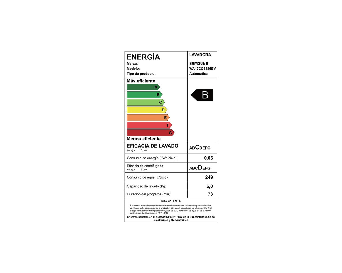 Lavadora Carga Superior 17 kg Digital Inverter WA17CG6886BV - Open Box