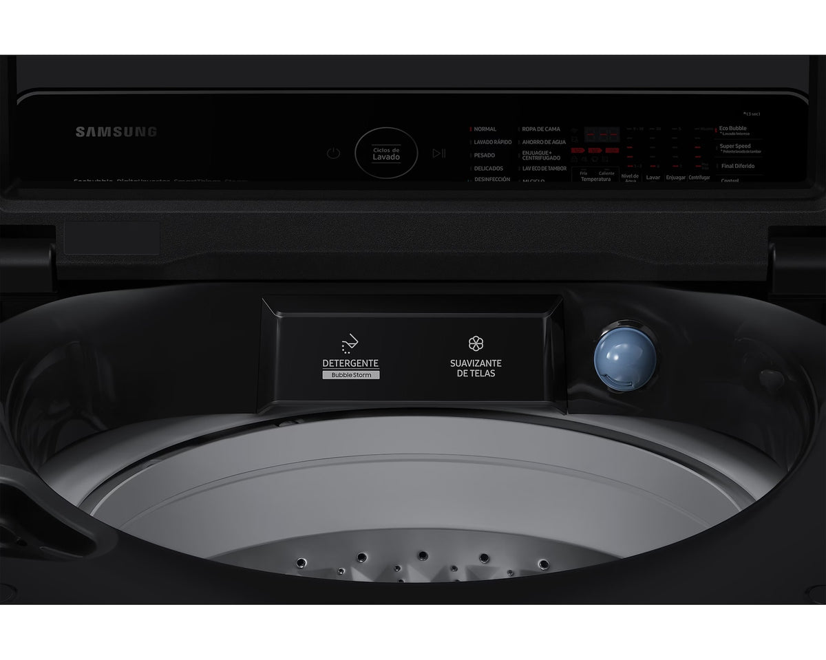 Lavadora de carga superior 21Kg con SmartThings y Eco Bubble™ Negra - Open Box