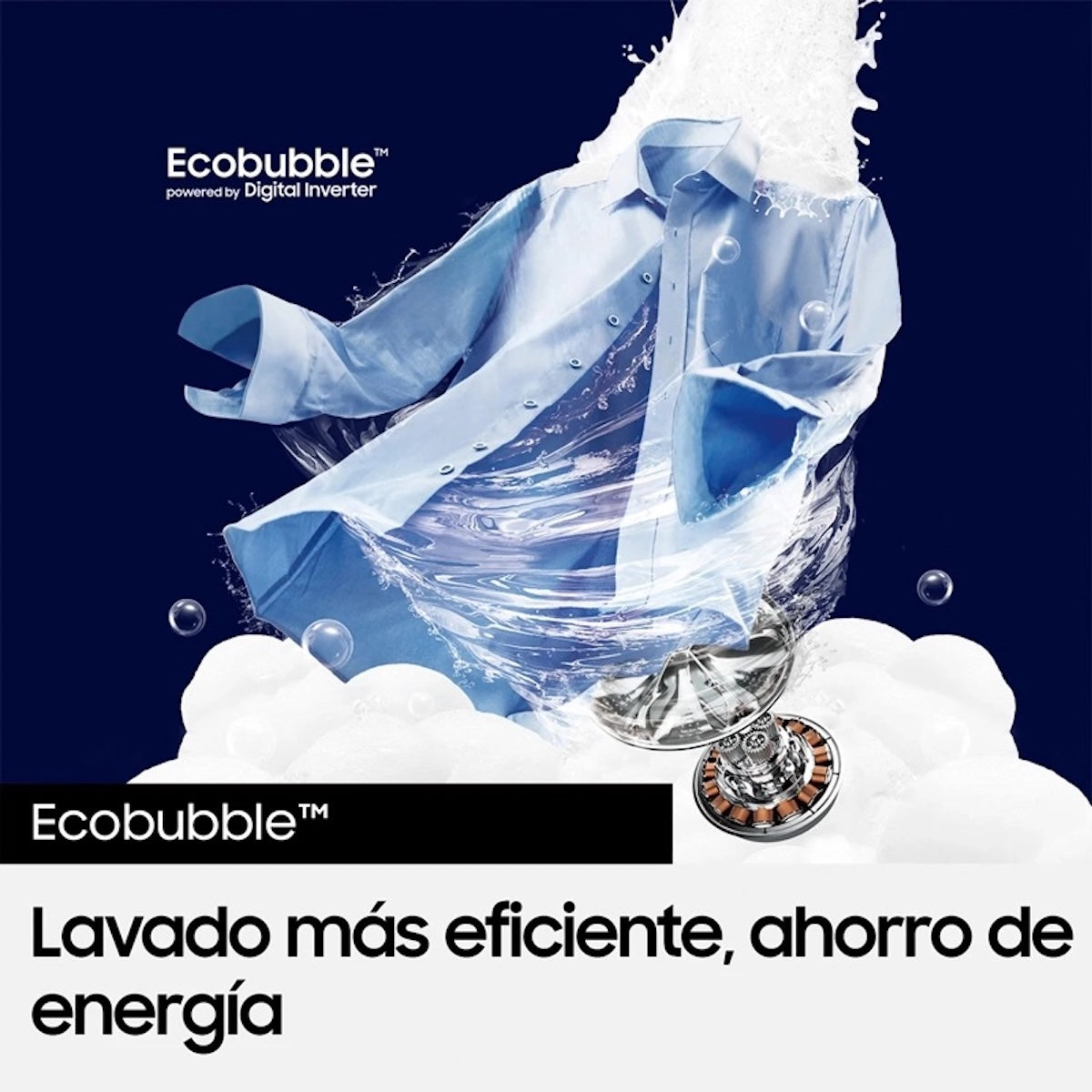 Lavadora carga superior 15Kg Eco Bubble™ Grafito 2026 - Caja Reciclada