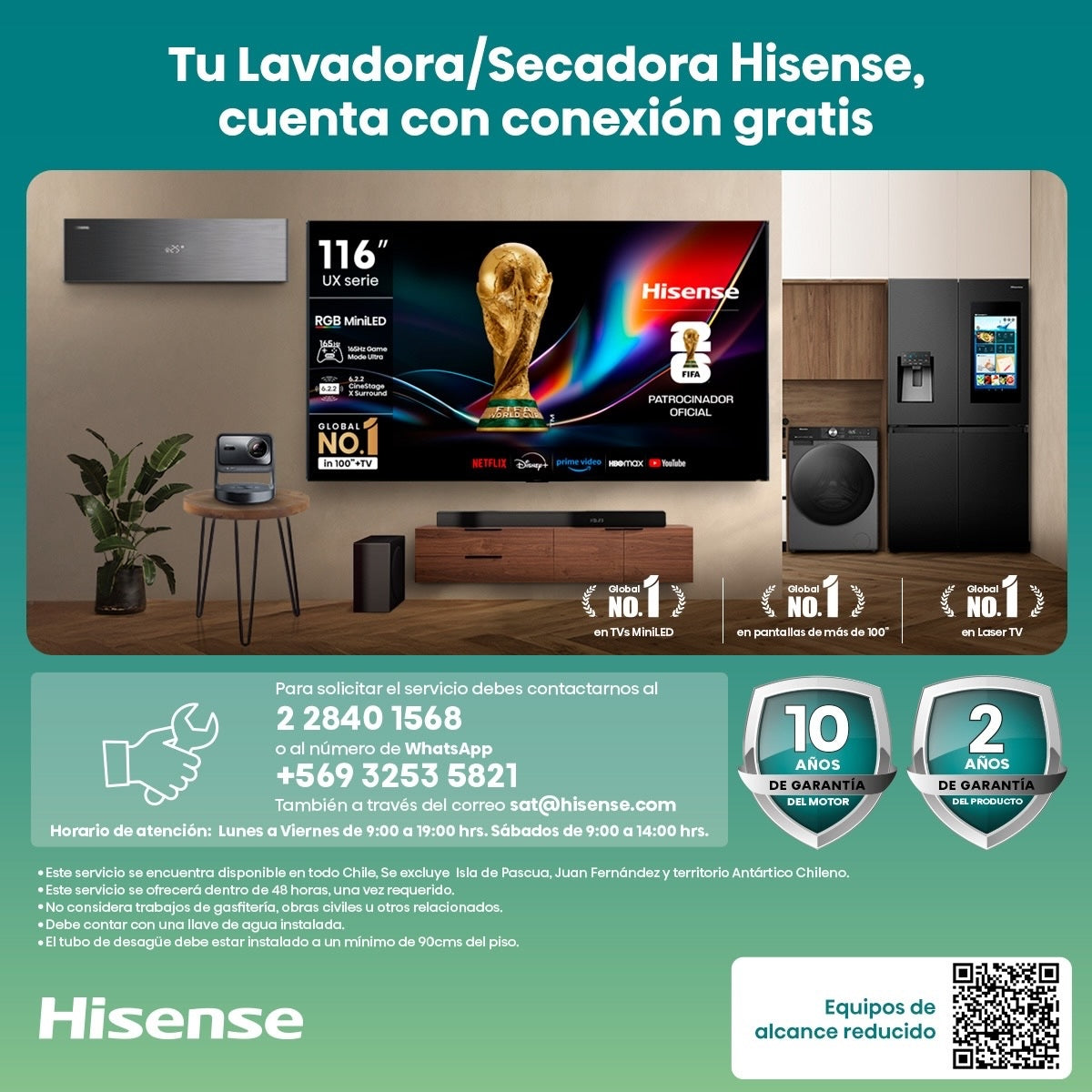 Lavadora-Secadora Hisense WD1I1041BT 10/6 kg Titanium