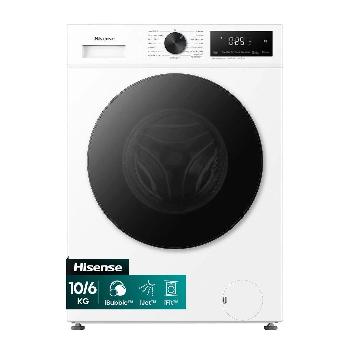 Lavadora-Secadora Hisense WD1I1041BW 10/6 kg