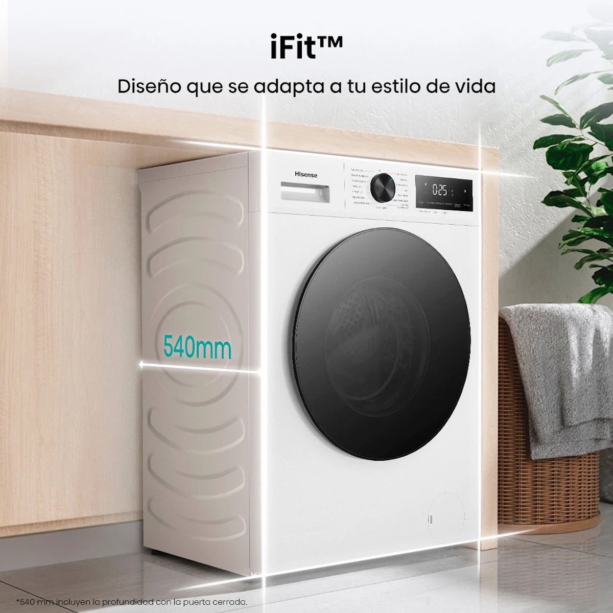 Lavadora-Secadora Hisense WD1I1041BW 10/6 kg