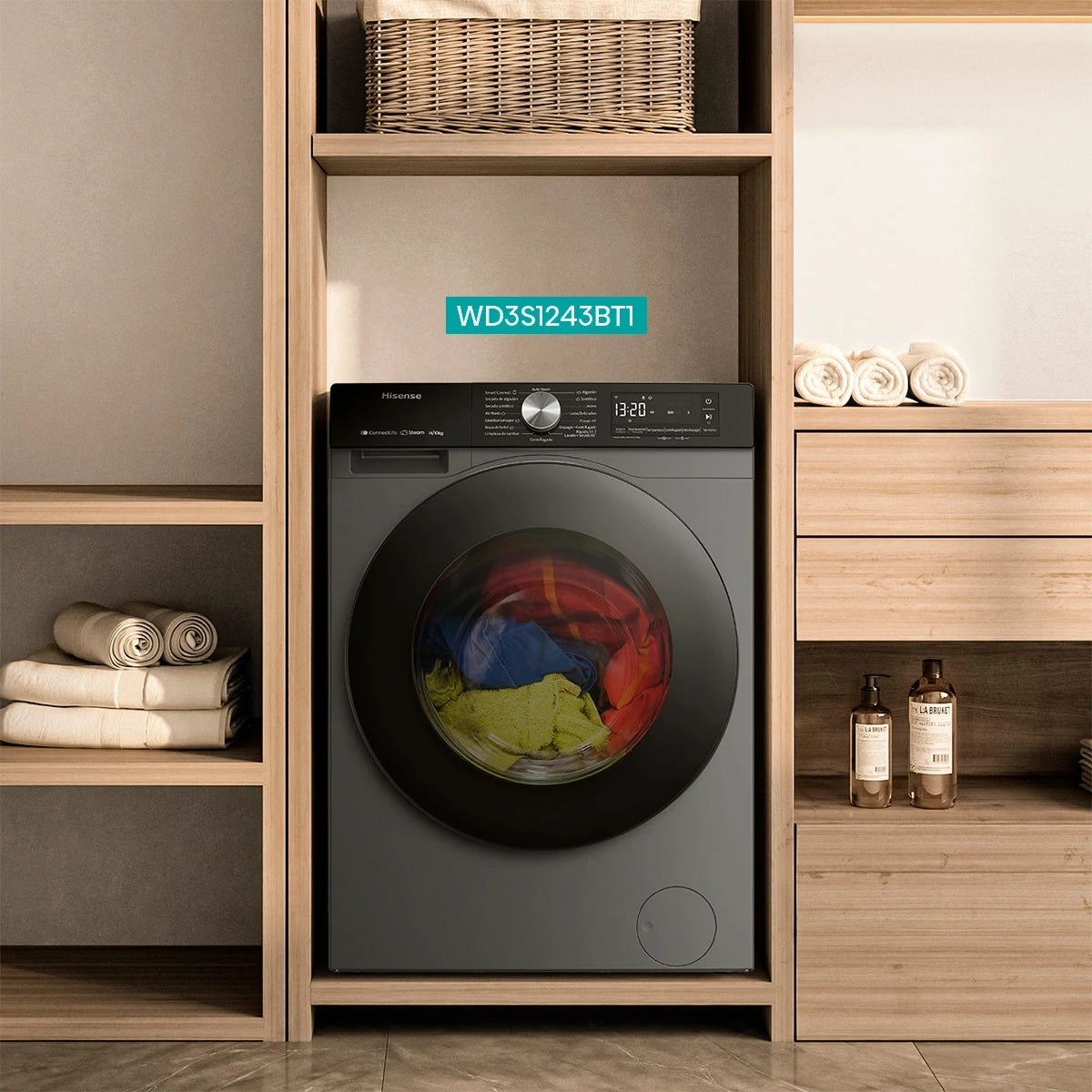 Lavadora Secadora Hisense WD3S1243BT1 12/8 Kg - Open Box
