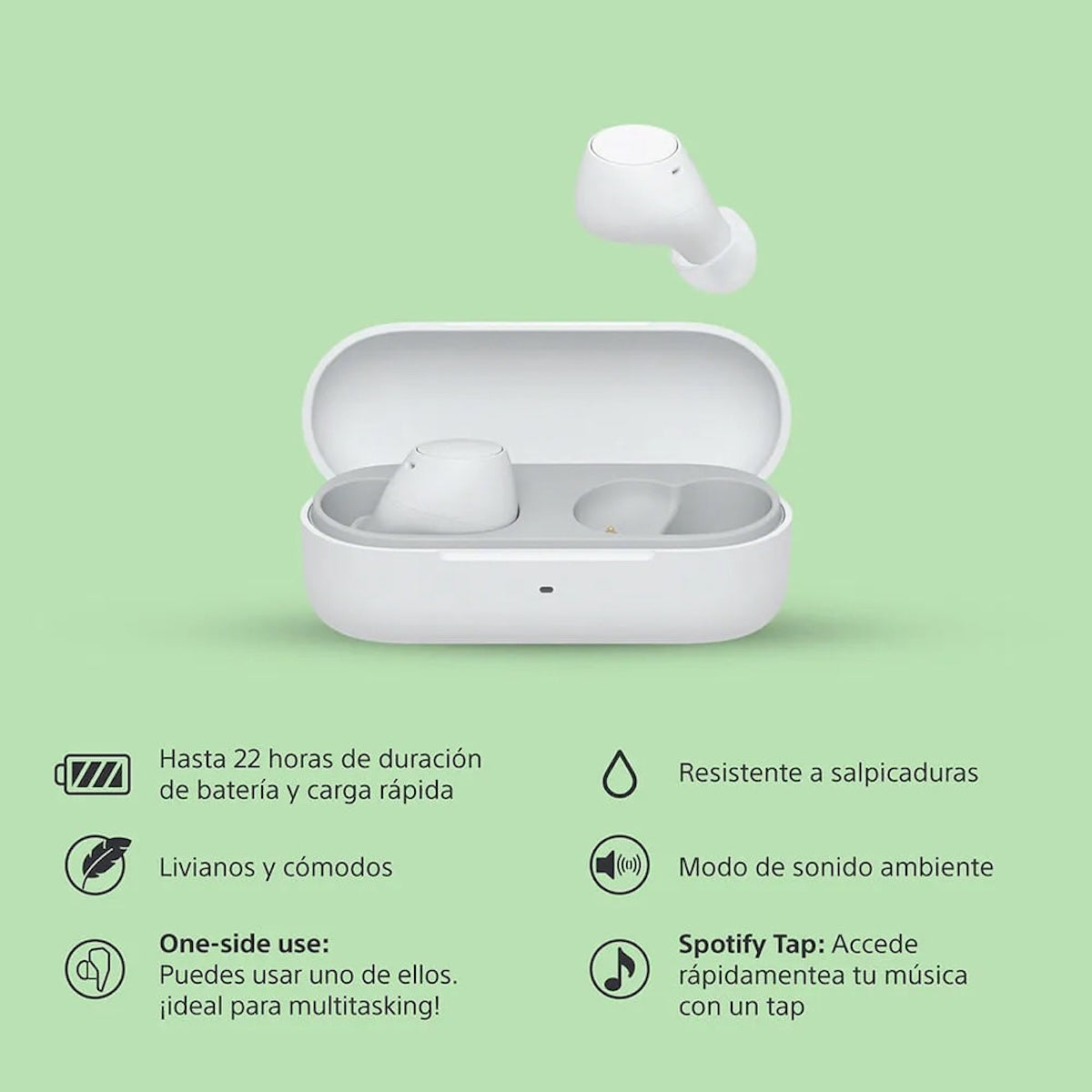 Audífonos Sony WF-C510 Blanco True Wireless Bluetooth