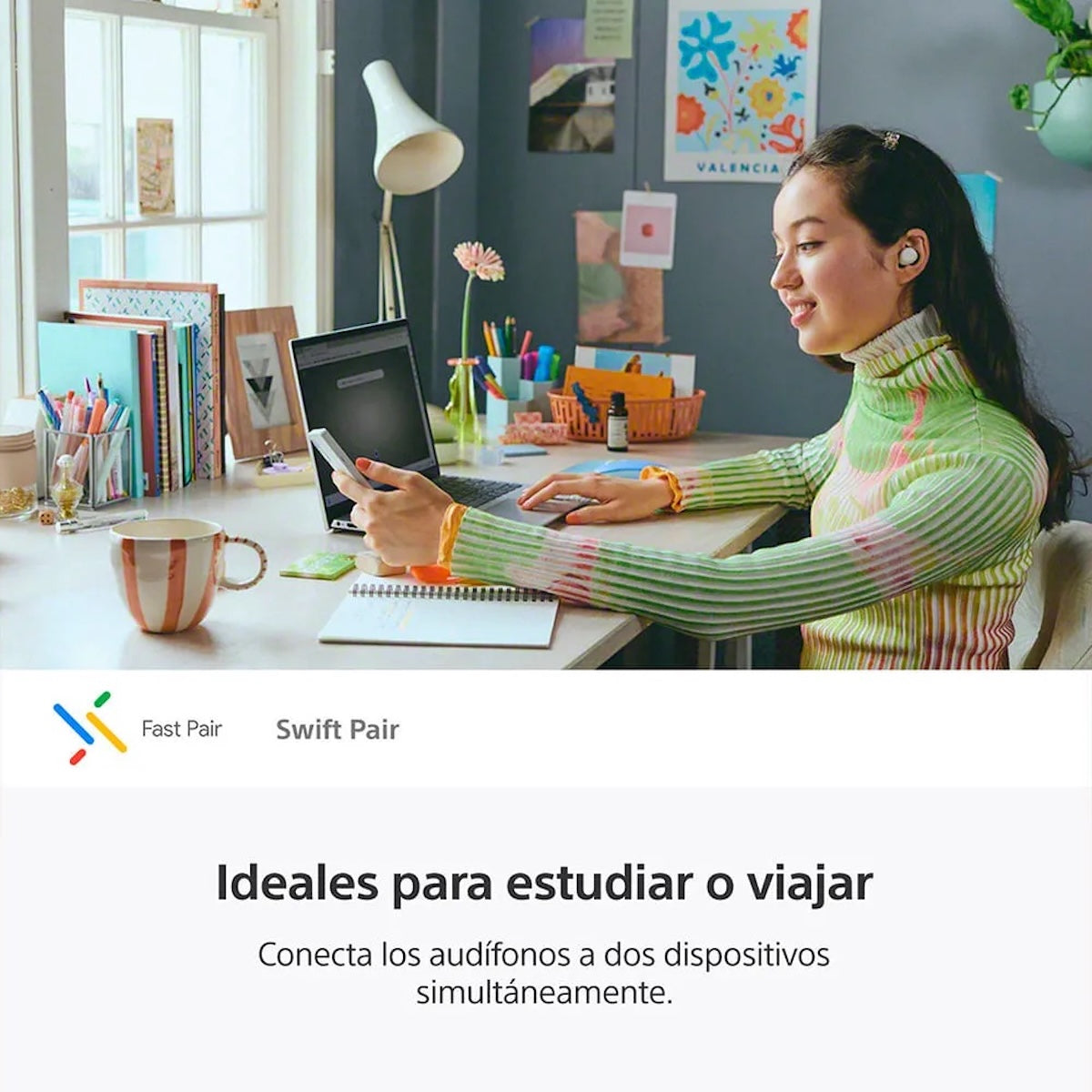 Audífonos Sony WF-C510 Blanco True Wireless Bluetooth