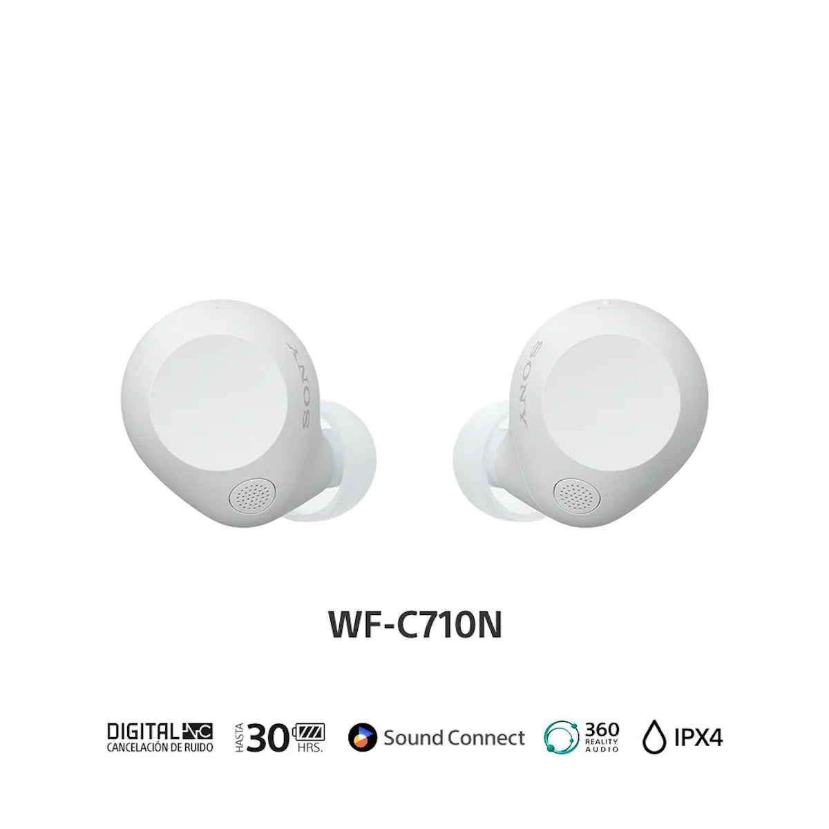Audífonos Sony WF-C710N Blanco True Wireless Noise Cancelling