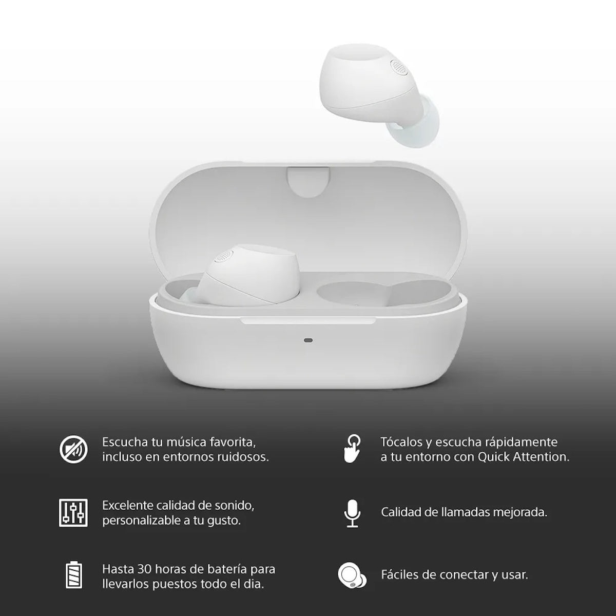 Audífonos Sony WF-C710N Blanco True Wireless Noise Cancelling