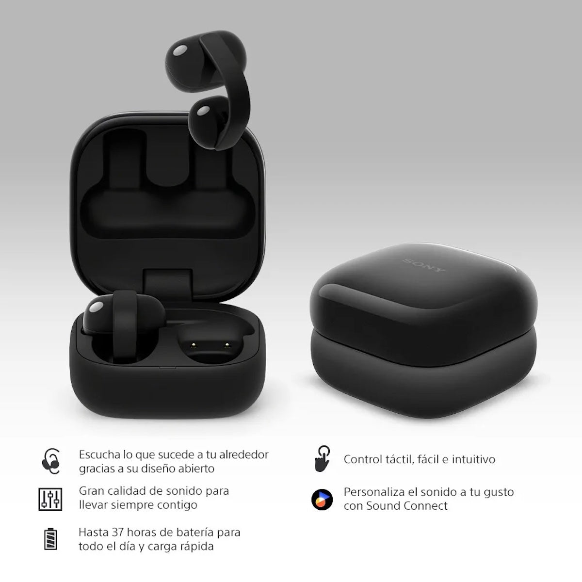 Audífonos Sony LinkBuds Clip WF-LC900 Negro Open-Ear