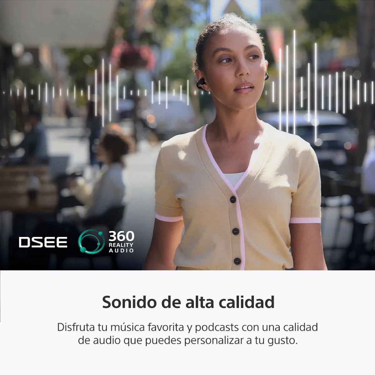 Audífonos Sony LinkBuds Clip WF-LC900 Negro Open-Ear