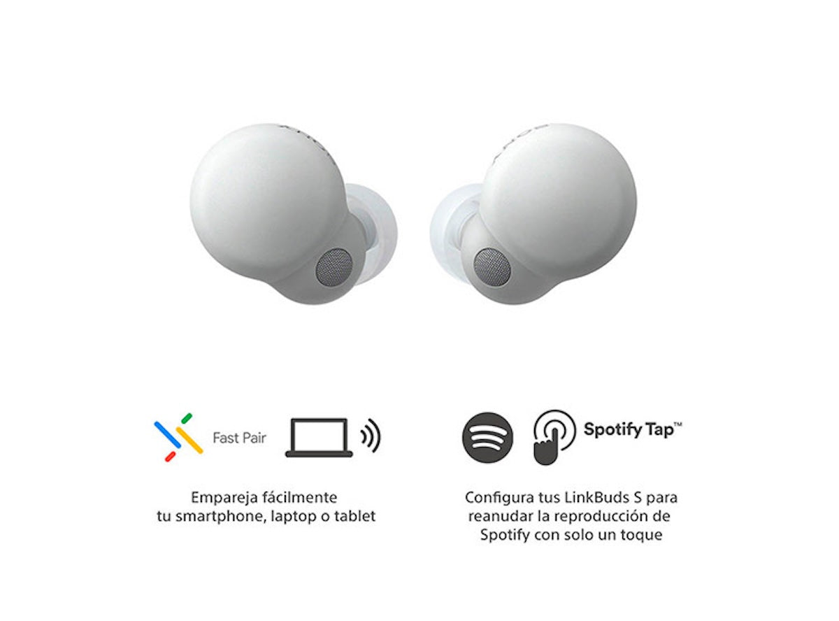 Audífonos Sony LinkBuds S WF-LS900N Blanco Noise Cancelling