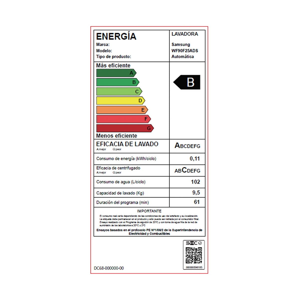 Lavadora Carga Frontal Wf90f25adszs 25kg - Caja Reciclada