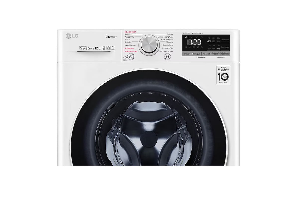 Lavadora LG WM12WVC4S6 12 kg – Tecnología AI DD - Open Box