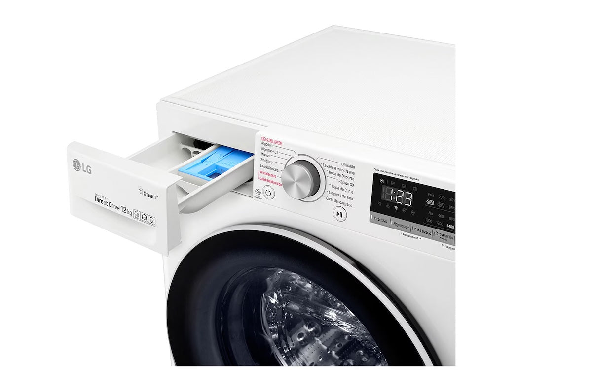Lavadora LG WM12WVC4S6 12 kg – Tecnología AI DD - Open Box