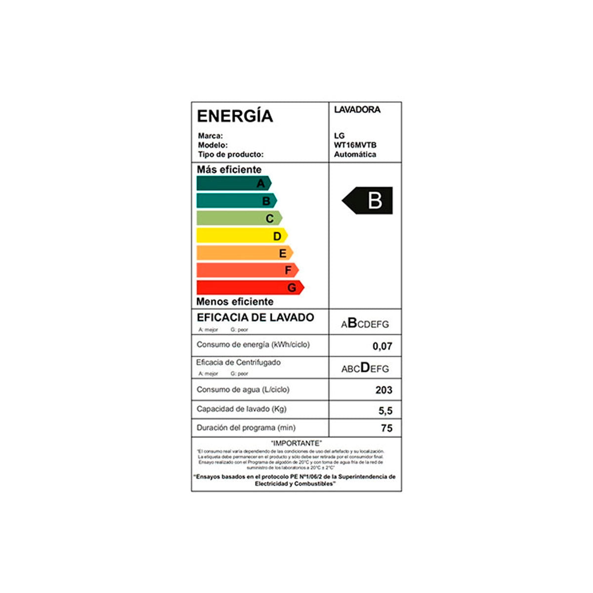 Lavadora LG WT16MVTB 16Kg Carga Superior Smart Inverter