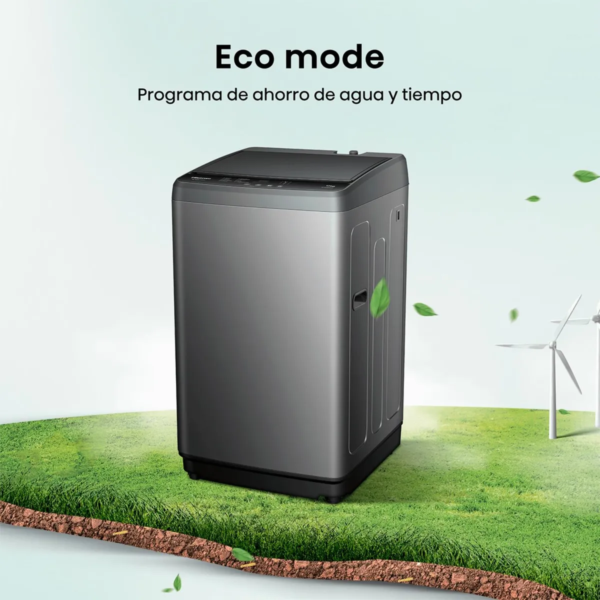 Lavadora Hisense WT1D1030UT 10 kg Titanium Carga Superior
