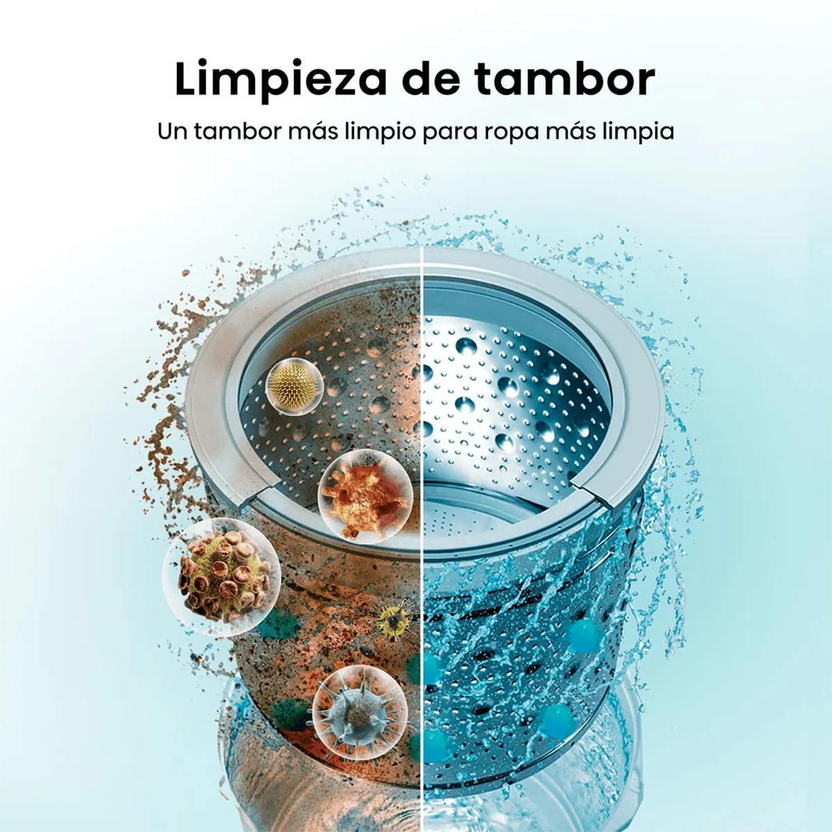 Lavadora Hisense WT1D1030UT 10 kg Titanium Carga Superior