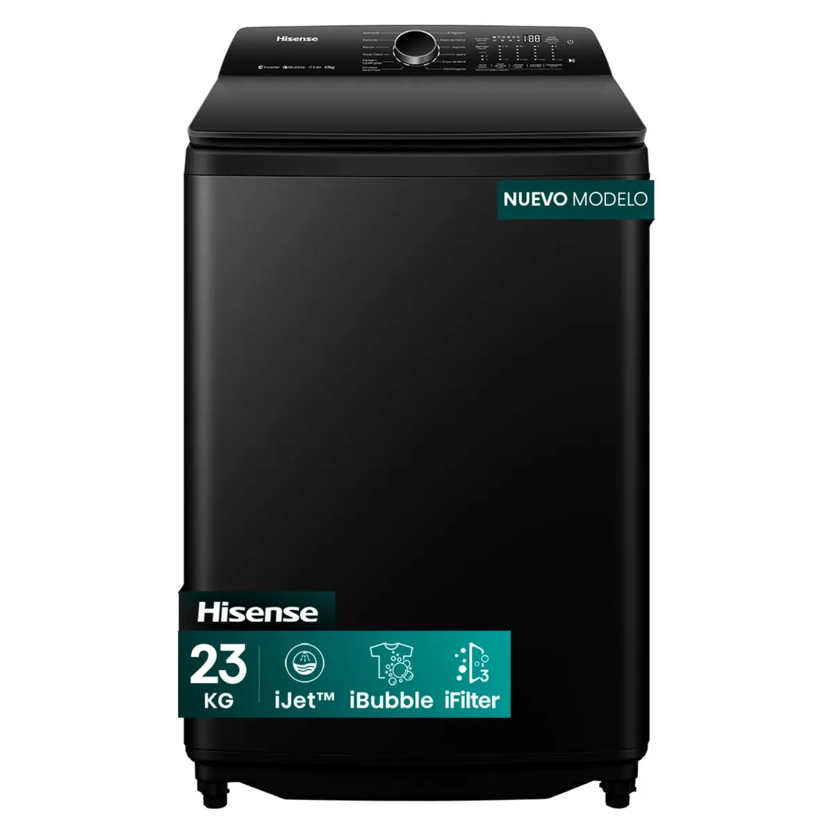 Lavadora Hisense WT5I2323DB 23 kg Gris Oscuro Carga Superior